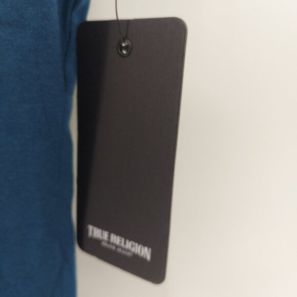 True Religion Blue V Neck T Shirt Size XS True Religion Buddha V-Neck - Picture 4 of 5